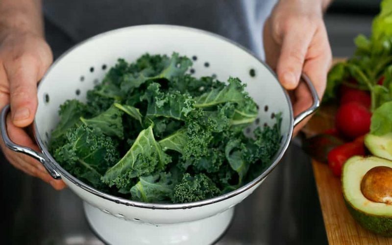 Kale Quinoa Salad with Salmon and Miso Dressing - Between2Kitchens