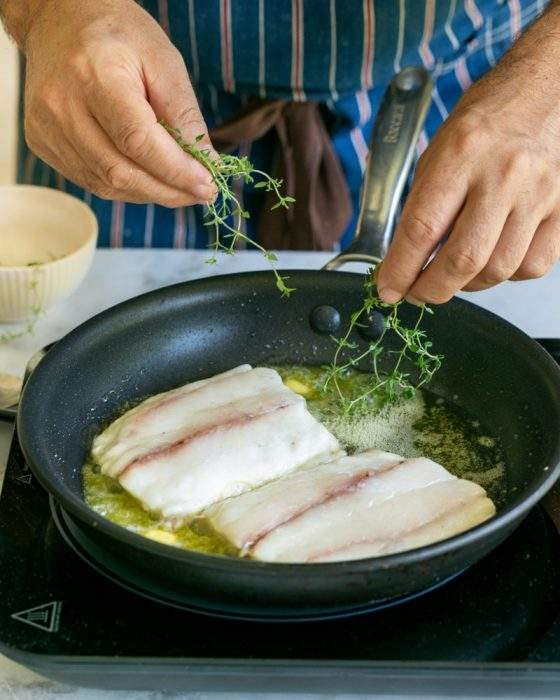 Pan Fried Barramundi Fillet With Seaweed Sauce - Between2Kitchens